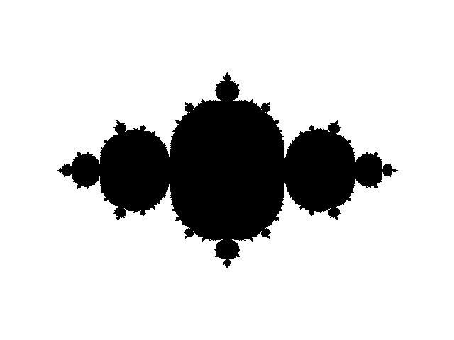 Множество на Джулиа (Julia set) е границата на черното и бялото множество