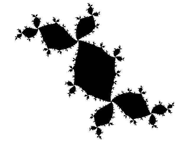 Множеството на Джулиа при c=-0,1 + i.0,75